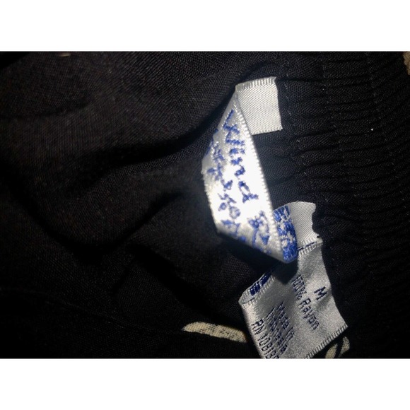 Ladies Maxi Skirt One Sz MEDIUM Black Cream Floral by Wind River Side Zip A Line - Picture 4 of 6